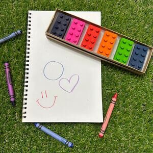 2/$30 Building Bricks Blocks Crayons (6), Kids Girls Boys Gender Neutral Gift